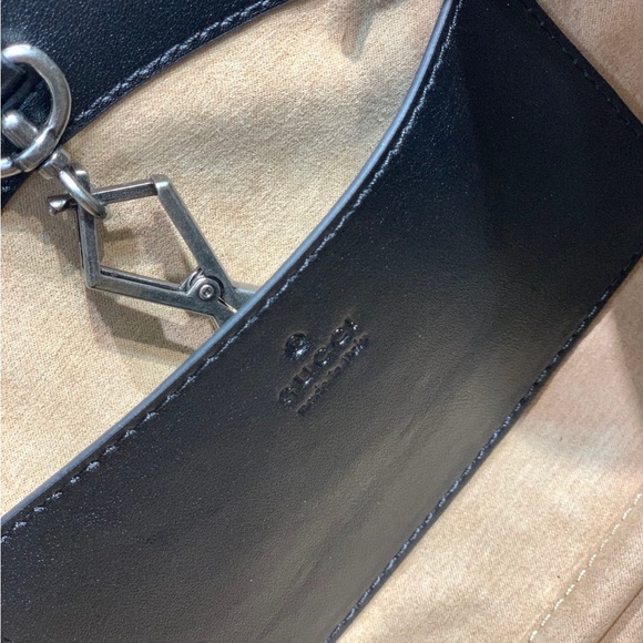 Gucci Black Quilted Shoulder Bag with Silver Chain - Picture 8 of 9